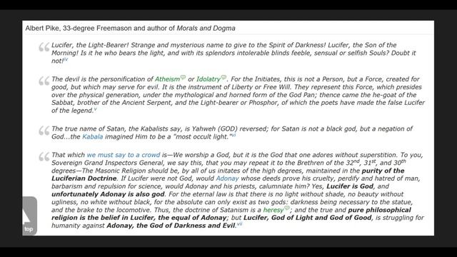 Freemasonry is luciferian satanism