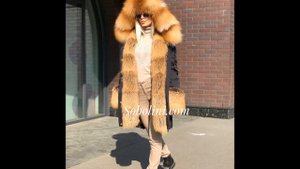 Парка с мехом gold Fox, шикарный мех и качество пошива, в наличии