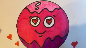 Леденец на день Святого Валентина как рисовать поэтапно