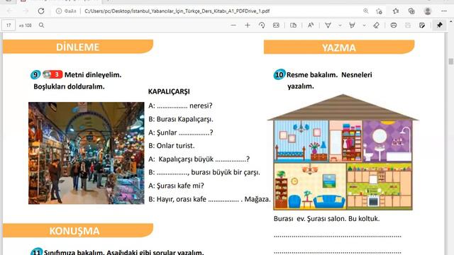 6 урок Стамбульский Турецкий язык для иностранцев  İstanbul Yabancılar için Turkçe ders kitabı rusç