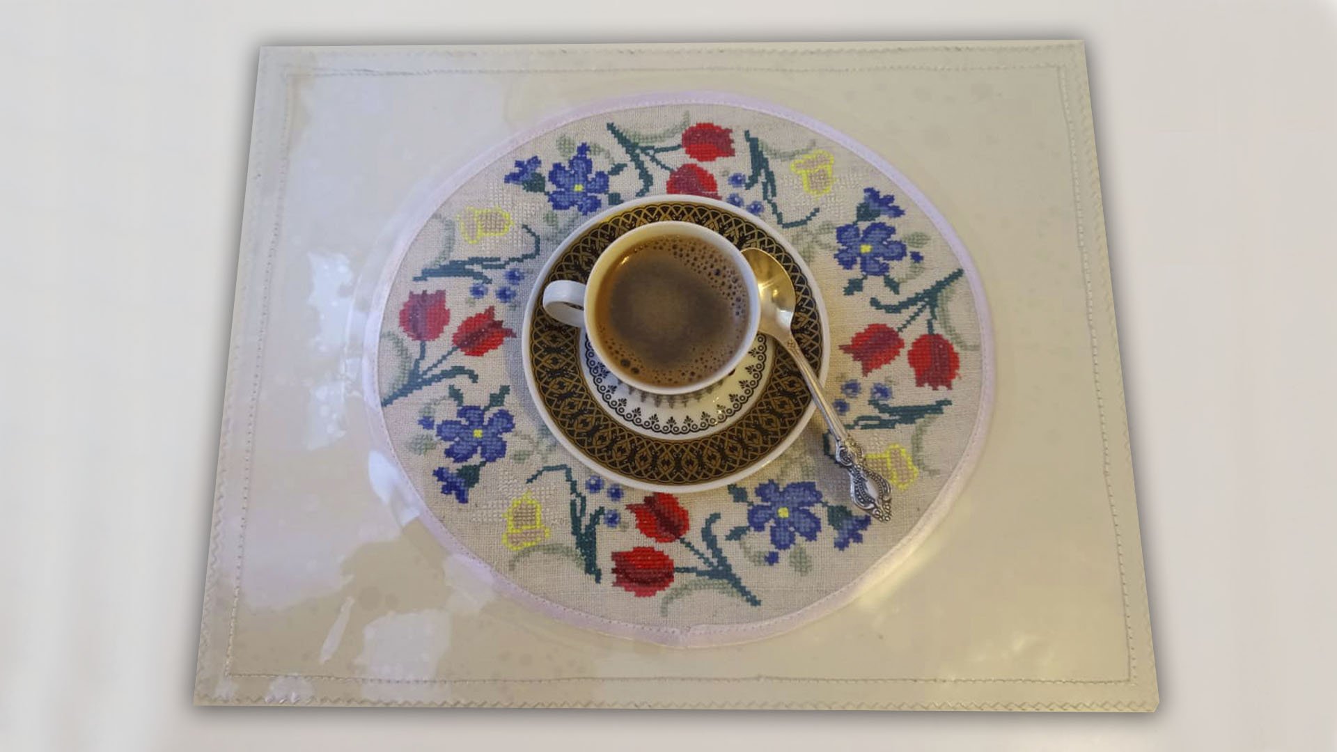 Сделала за 5 минут! Простая и очень симпатичная салфетка на стол. Ланч мат своими руками. смотреть онлайн