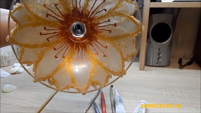 ??? Ваза Лотос. Декор морскими ракушками своими руками