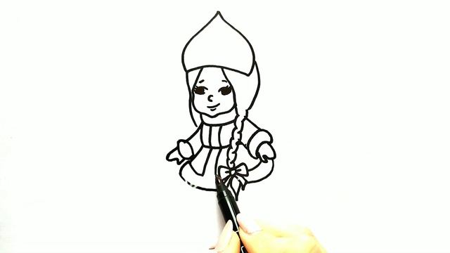 Как нарисовать СНЕГУРОЧКУ / Мультик раскраска СНЕГУРОЧКА / Нарисуй Ка смотреть онлайн
