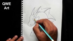 EASY DRAGON DRAWING || How to Draw a Dragon Step by Step Easy pencil sketch