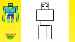 How to DRAW MUTANT ZOMBIE MINECRAFT