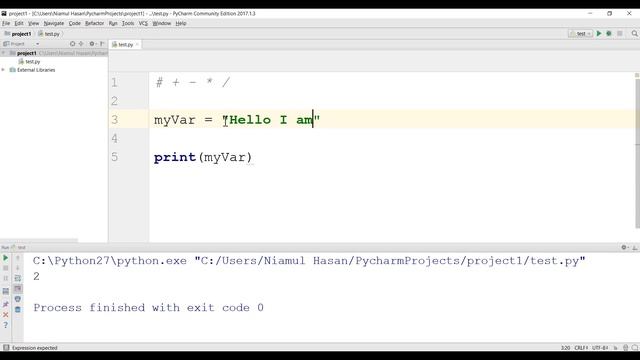 3. Python Bangla Tutorial - Variables and Math Operations