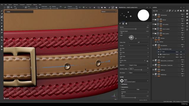 4. Texturing a cowboy hat in substance painter