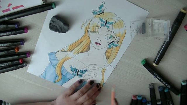 Fantasia sketch markers (Mazari creative) + карандаши (speedpaint в традишке)