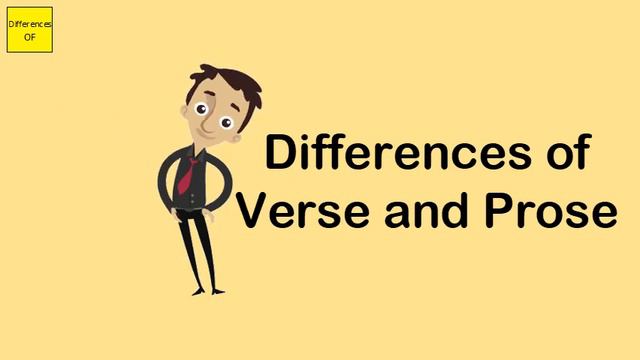 Differences of Verse and Prose