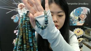20240911-03 Natural turquoise Amazonite Labradorite and Apatite colorful necklace 16inch 13.4gram