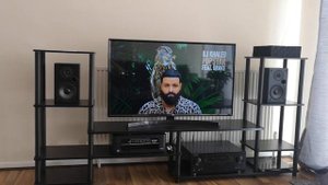 Polk audio T15 speakers and Pioneer VSX-933 receiver.