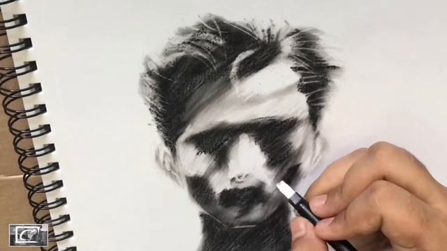 How to sketch with compressed charcoal | Beginners Tutorials смотреть онлайн
