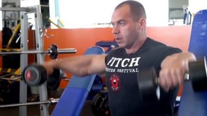 Тренировка дельтовидных мышц. Александр Кодзоев. (eng subtitles)