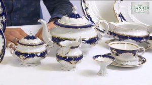 Посуда из фарфора Соната Кобальтовый орнамент Leander Чехия