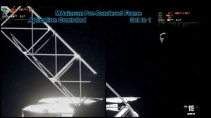 Podkręcony - Boundary Benchmark  Maximum Pre-rendered frames Aplication controled vs 1