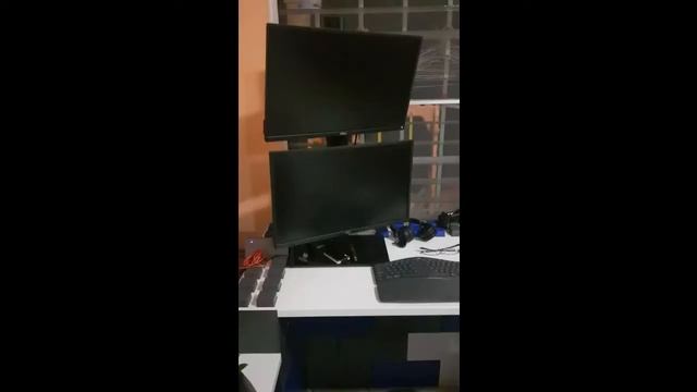 Hemudu Dual Monitor Stand - Vertical Stack Screen Free-Standing Monitor Riser смотреть онлайн