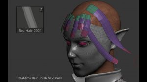 Real-time Hair Brush for ZBrush