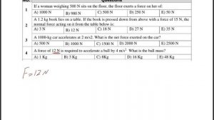 Uhb  Phys 1301 worksheet  مراجعة.  علي درس القوة.  و قوة الاحتكاك