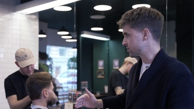 Modern Pompadour mens haircut