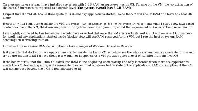 Docker on Linux VM using host OS RAM смотреть онлайн