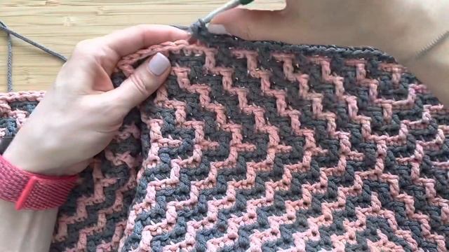 Ковер-дорожка: мозаичное вязание крючком смотреть онлайн