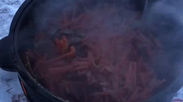 Среднеазиатский плов приготовленный в казане на улице смотреть онлайн