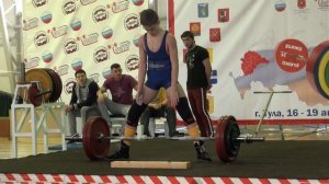 Токарчук Александр - КМС в кат. до 53 кг! В 14 лет! Становая тяга 1подход-150кг!