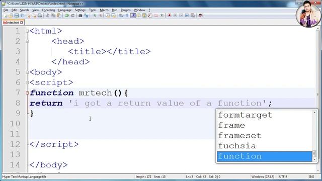 JavaScript Return Function | JavaScript Function with Return Value | Return Function in|Mr Tech 001