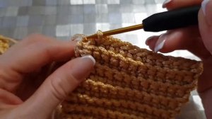 Вязание за заднюю стенку петли.  Уроки для начинающих крючком. Очень просто.