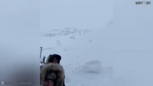 Момент схода лавины в Домбае. Причины и подробности схода #4