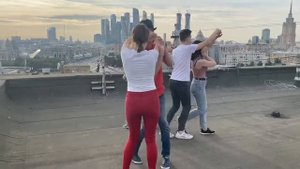 Bachata party on the roof. Grupo Extra - A Traves del Vaso. Moscow. #dance