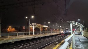 Электровоз ЧС6-022 с двухэтажным поездом №176 Москва - Санкт-Петербург | Славянка