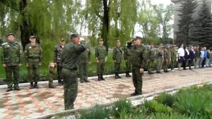Торжественное построение казаков округа имени Кондратия Булавина