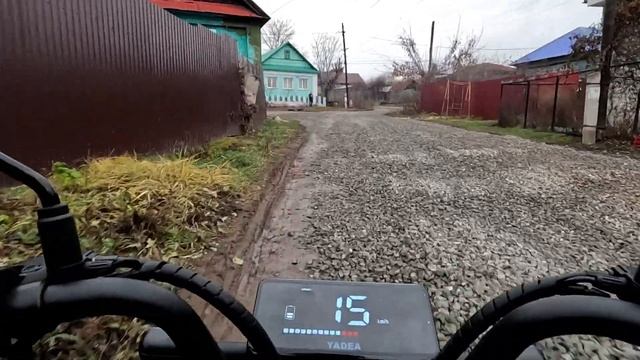 Тест электромопеда YADEA SUMAI. Подъем в горку, подъем в крутую горку.