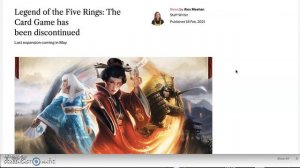 Legend of the Five Rings CANCELED - Is The Living Card Game Model A Failure?