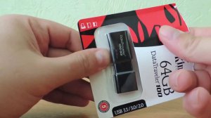 Флешка Kingston 64GB DT100G3 А где USB 3.0? Скорость записи 10 Mb)