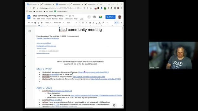 etcd meeting May 5th 2022 смотреть онлайн