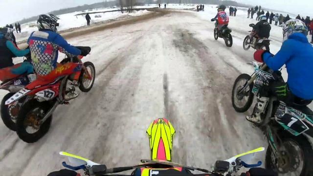 мотокросс Ковров, мотопарк заречье, 23,01,21. нарезал интересных моментов с двух заездов смотреть онлайн