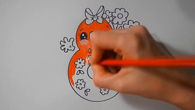 Как нарисовать ПРОСТОЙ РИСУНОК на 8 МАРТА/404/How to draw a SIMPLE PICTURE on MARCH 8 смотреть онлайн
