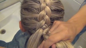 Французкая коса (наоборот) самой себе | French braid reverse | Alina KidsLook