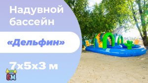 Надувной бассейн «Дельфин», 7x5x3 м.
