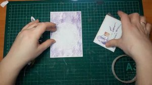 Мастер класс весенняя открытка "Лавандовый день". Скрапбукинг. Мамина шкатулка.