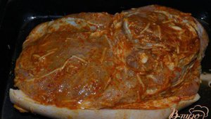 Запечённая свинина с овощами.