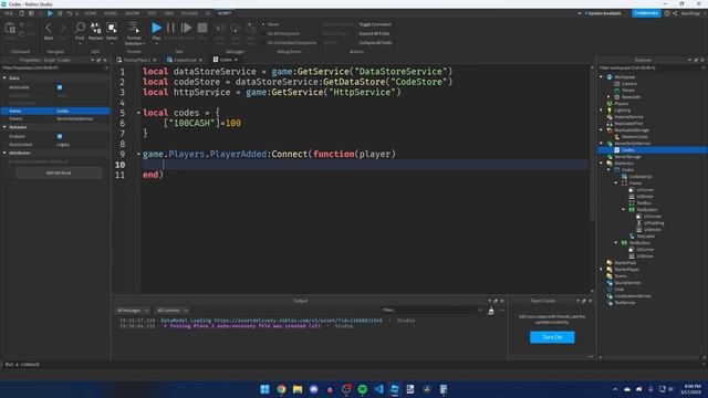 How to Add Codes in Roblox Studio - Roblox Scripting Tutorial