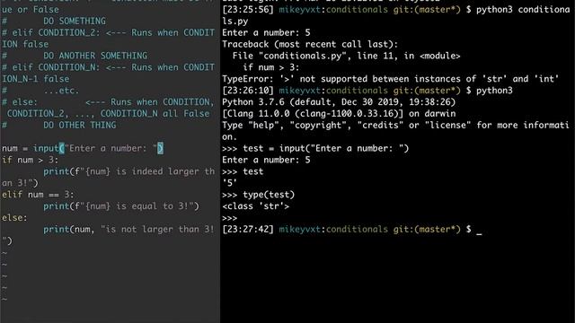 User Input, Basic Errors, and Type Conversion - Intro to Programming (Static Void Academy) смотреть онлайн
