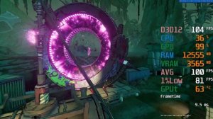 GeForce GTX 1650 SUPER -- Intel Core i3-10100F -- Borderlands 3 Benchmark