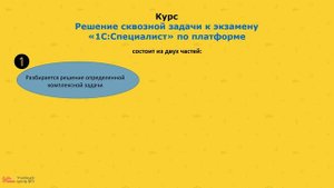 Расширенный курс «Решение сквозной задачи к экзамену «1С:Специалист» по платформе»