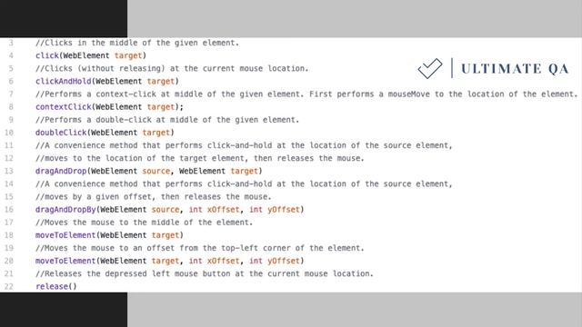 Selenium WebDriver Java Methods- Get element interactions, element information, keyboard actions смотреть онлайн