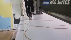 Фрезеровка столешниц для промостоек из ЛДСП