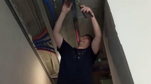 Устанавка анкерных подвесов с зажимом .